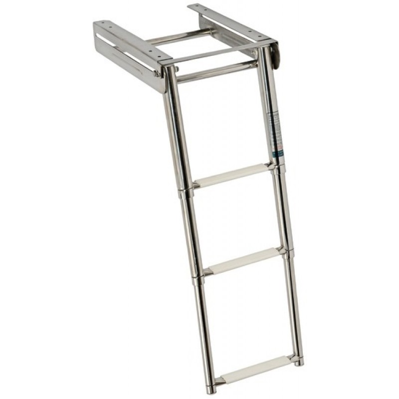 Platform foldable ladder, fitted with telescopic slide